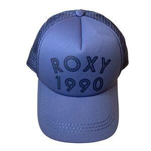 2/$30 ROXY 1990 Snapback Blue Baseball Hat Y2K One Size Adjustable Cap Vintage